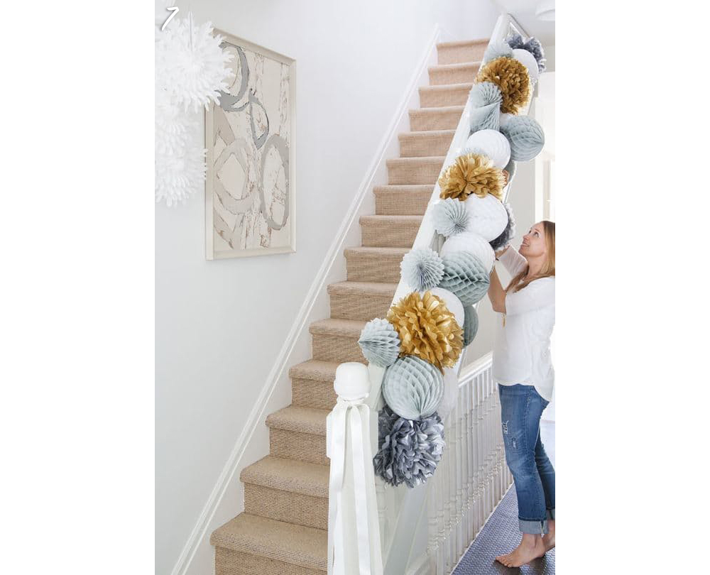 Holiday Stairways Decorated