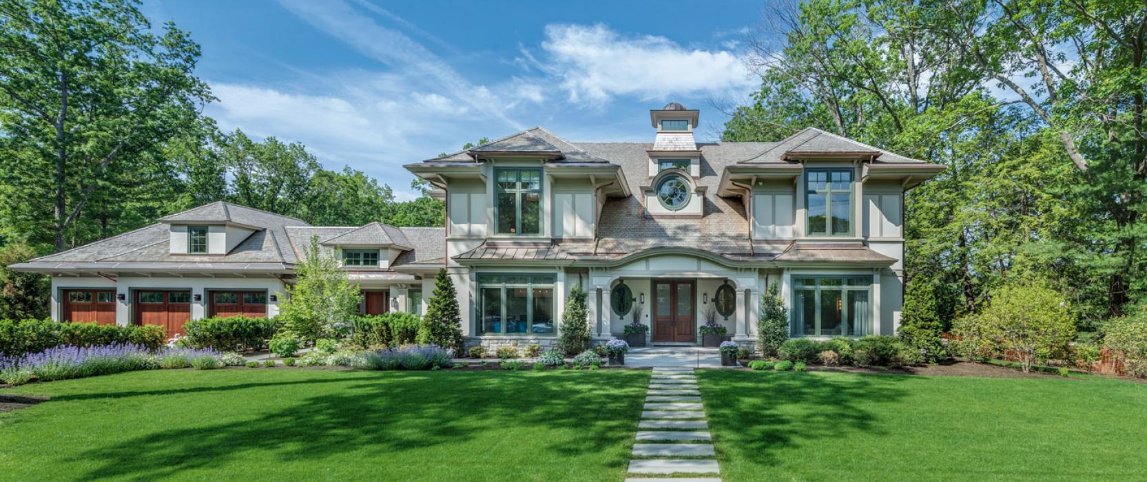 The Arts and Crafts-style meets English Country in a custom suburban Boston home 