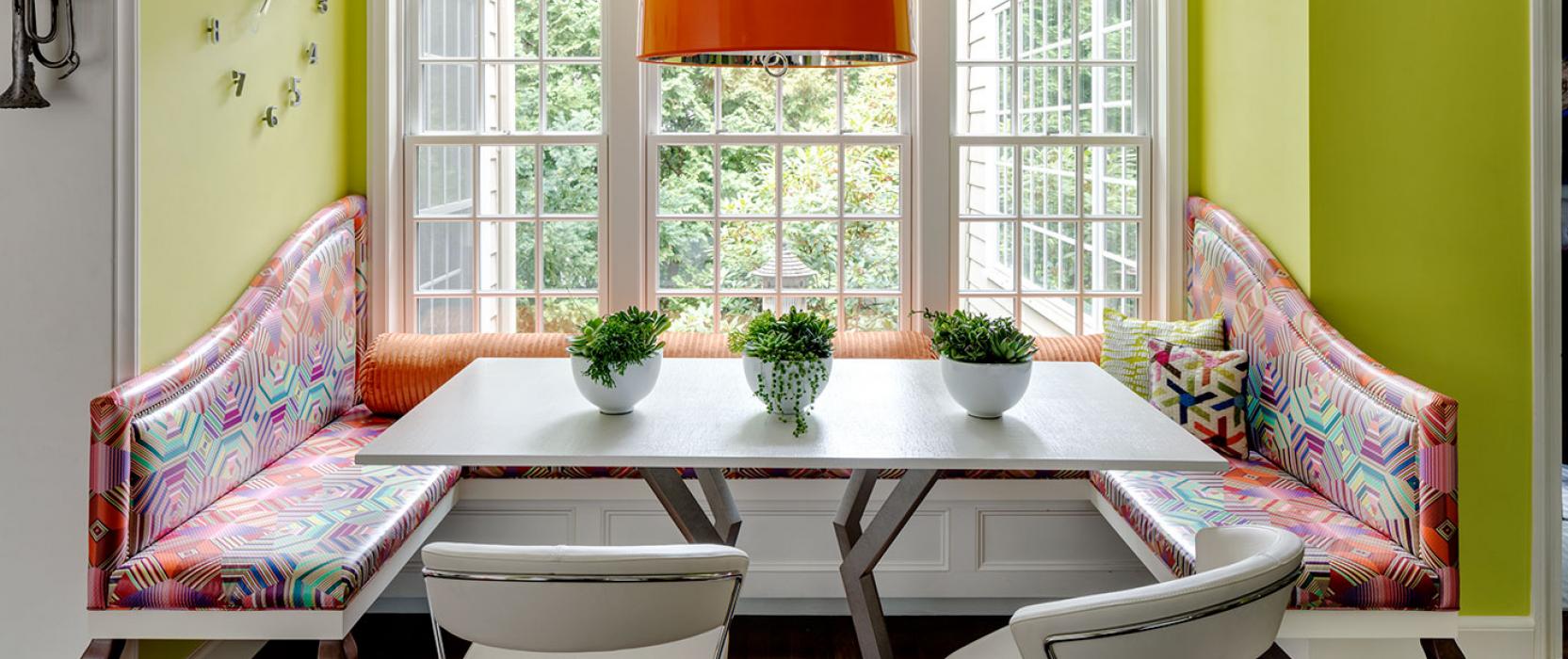 Bespoke Design Kitchen Banquette by Heather Vaughan Interior Design