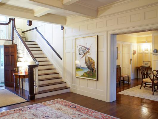Entry way of home with smart home system technology