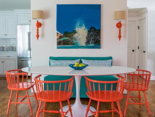 Colorful high-end interior design by Martha's Vineyard Interior Design