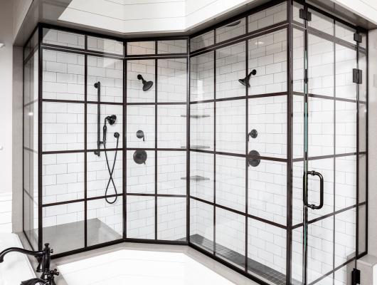 WOON-Tech in-glass printing, grid shower