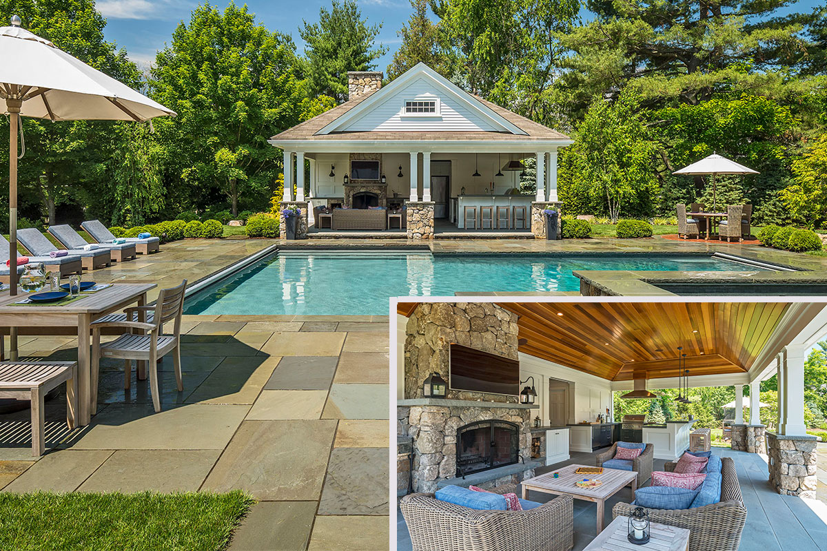 Suburban Boston pool house design by Sudbury Design Group