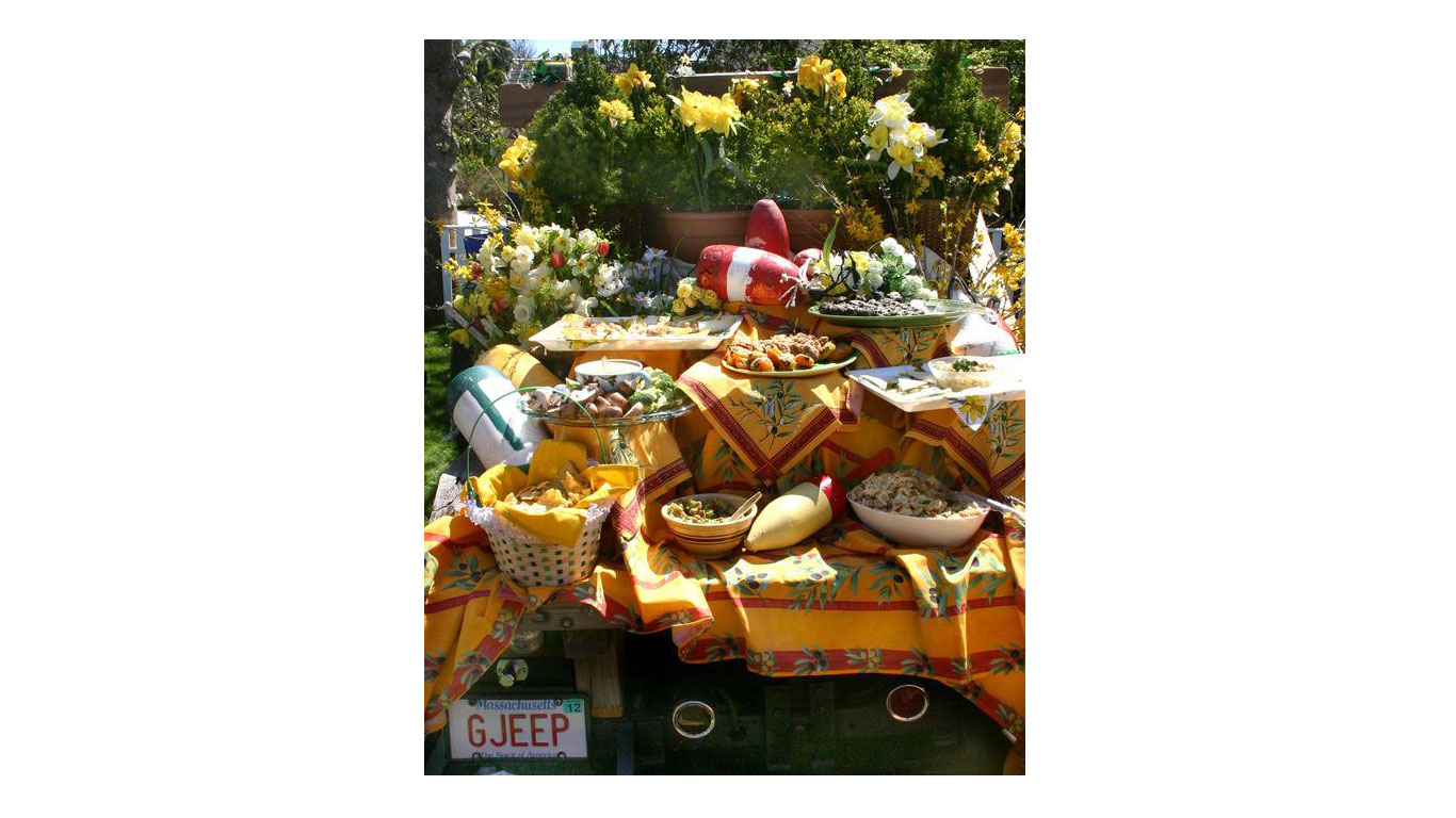 Nantucket Daffodil Festival tailgate spread