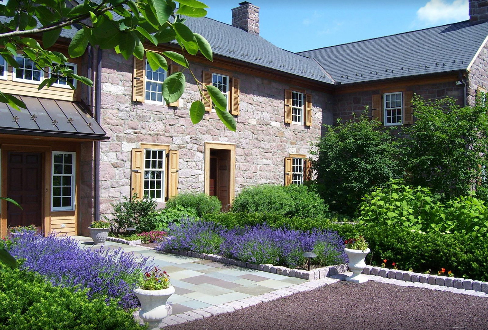 Louver shutters on a farmhouse