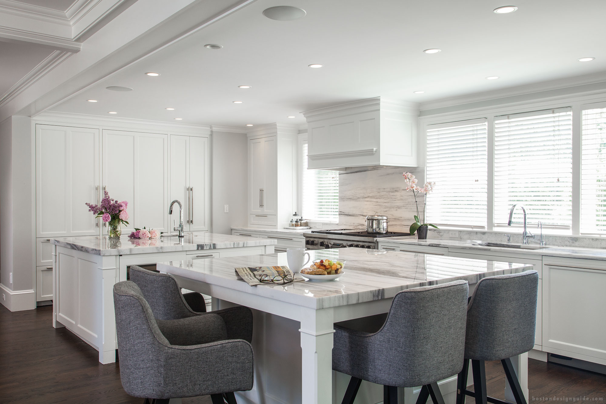 Stone & Tile by United Marble Fabricators; Photography by Sam Gray Home stone and tile kitchen