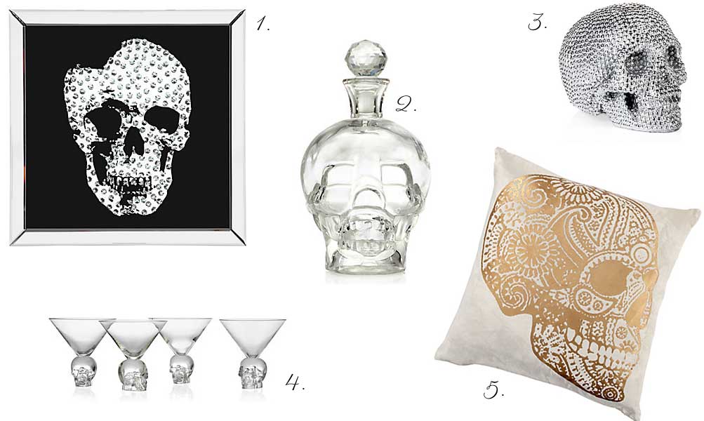 chic skull home decor accents