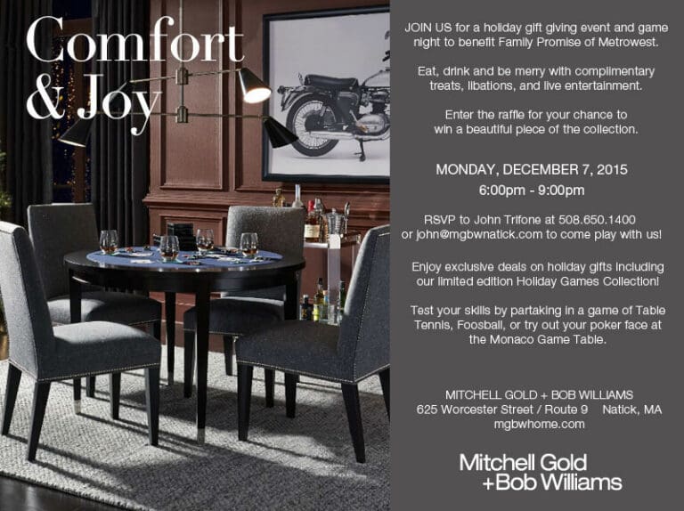 Comfort & Joy Event at Mitchell Gold + Bob Williams