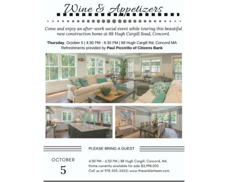 open house real estate in Concord, MA